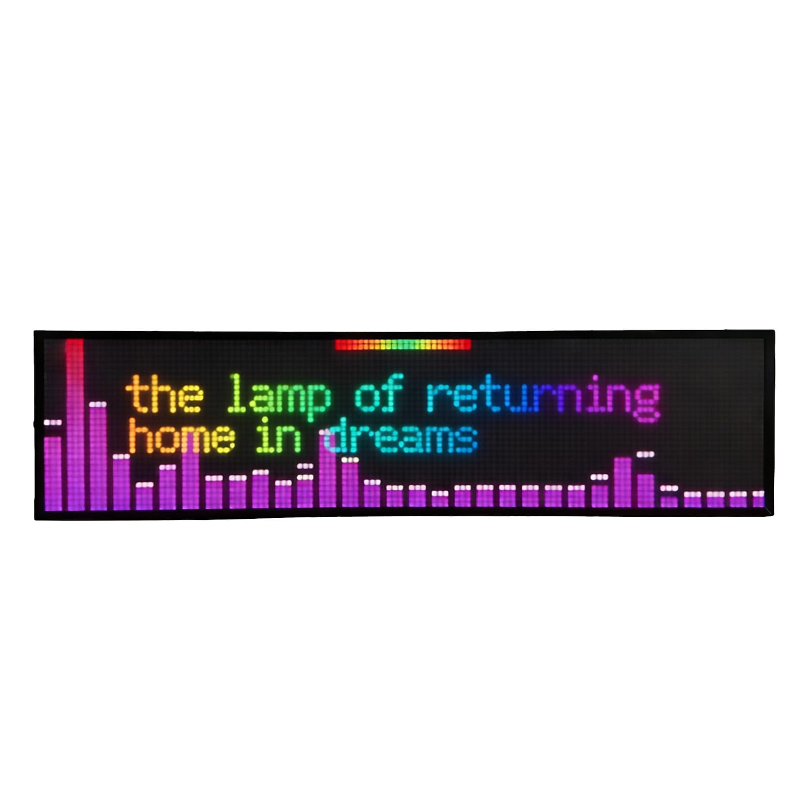 Analizador de espectros musicales LED, indicador de nivel de audio RGB con 36 estilos de visualización, 16 colores, 4 rangos de frecuencia, control por voz y control de línea