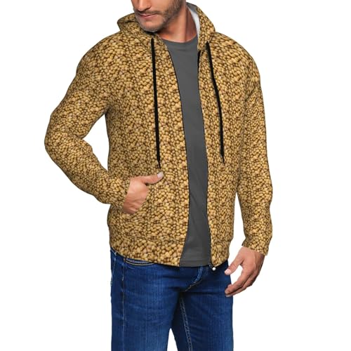Sweat à capuche pommes de terre homme, veste de voyage idéale pour le bureau et les loisirs