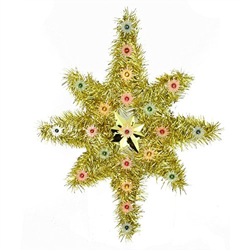 Northlight 21" Lighted Gold Star Of Bethlehem Christmas Tree Topper - Multi-Color Lights #TOP25