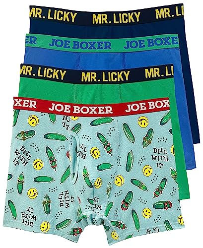 JOE BOXER Mens Boxer Briefs 4-Pack – Breathable Cotton Stretch Boxer Briefs for Men Pack of 4 - Mens Underwear
