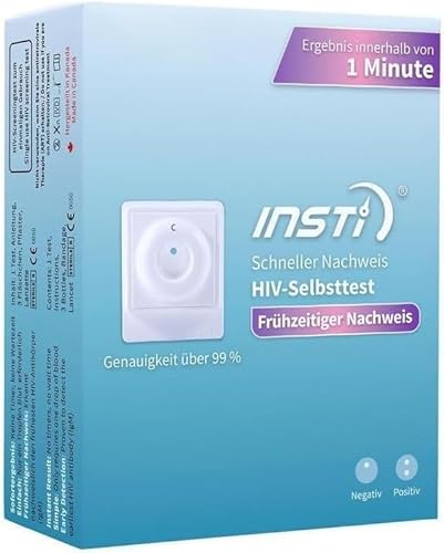 INSTI HIV Selbsttest I HIV Test für zuhause zur Früherkennung I Aids Test für zu Hause I Von der Deutschen AIDS-Hilfe empfohlen