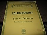 Schirmer's Library of Musical Classics Vol. 1576 Rachmaninoff Op. 18 Second Concerto Two Pianos, Four-Hands Sheet Music 1918