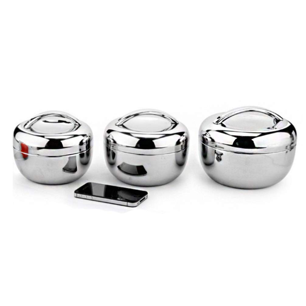 VOSAREA Boîte à Déjeuner Bento 1 L Acier Inoxydable Qualité Alimentaire Compartimentée Maintien au Chaud pour Étudiants Bureau Travail Portable