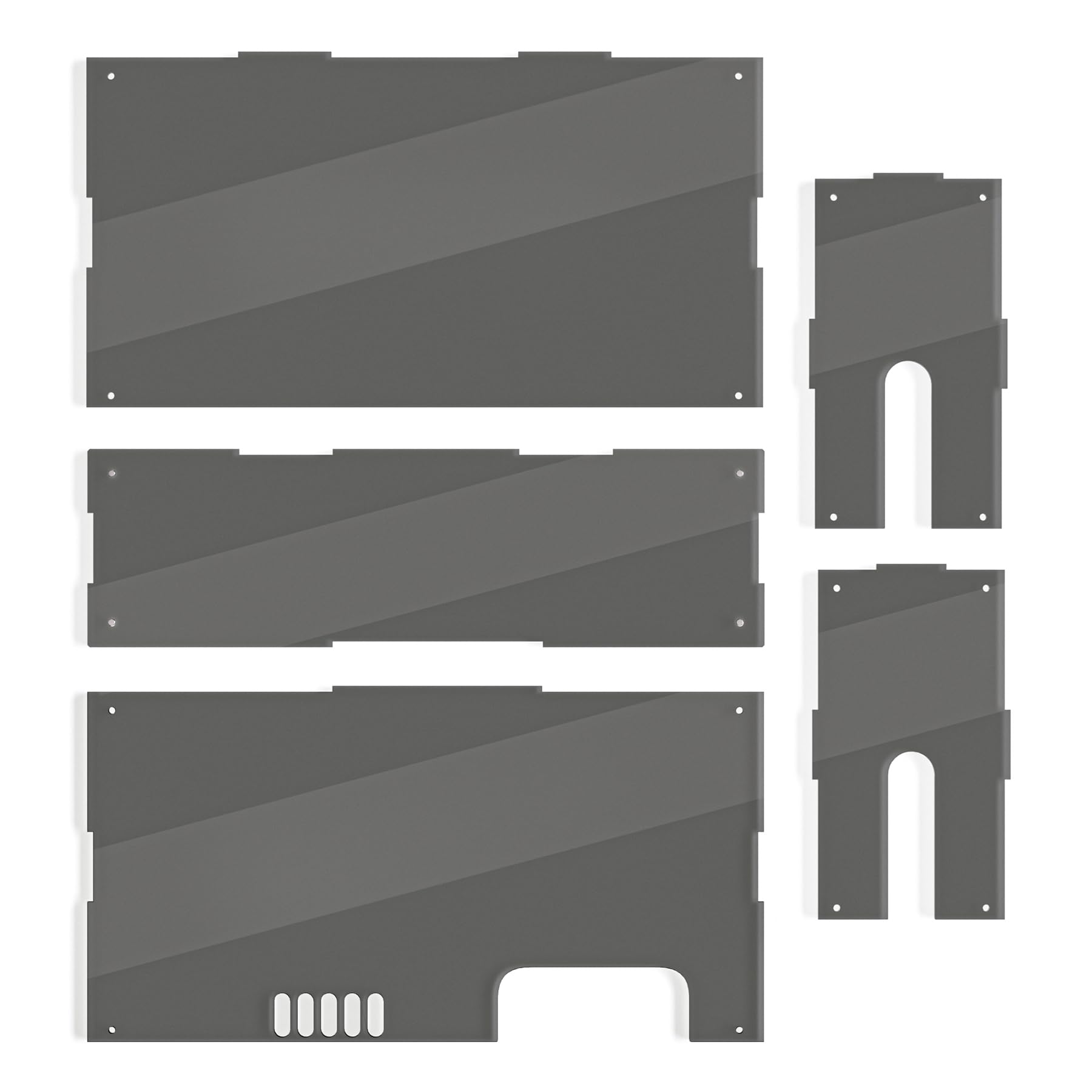 PlayVital Cover Antipolvere in Acrilico per Nintendo Switch 2, Copertura Impermeabile Custodia Espositiva per Nintendo Switch 2 Dock, Coperchio Superiore Ventilato Magnetico, Trasparente Nero