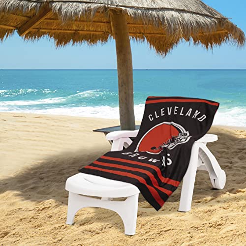 Northwest NFL Stripes Beach Towel, 30" x 60" Cleveland Browns