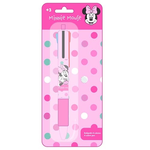 Safta MINNIE MOUSE MINTY Display de Bolígrafo Retráctil 4 Colores, Regalo, Metálico, Plumier, Niño, 8x19 cm — oferta en Amazon
