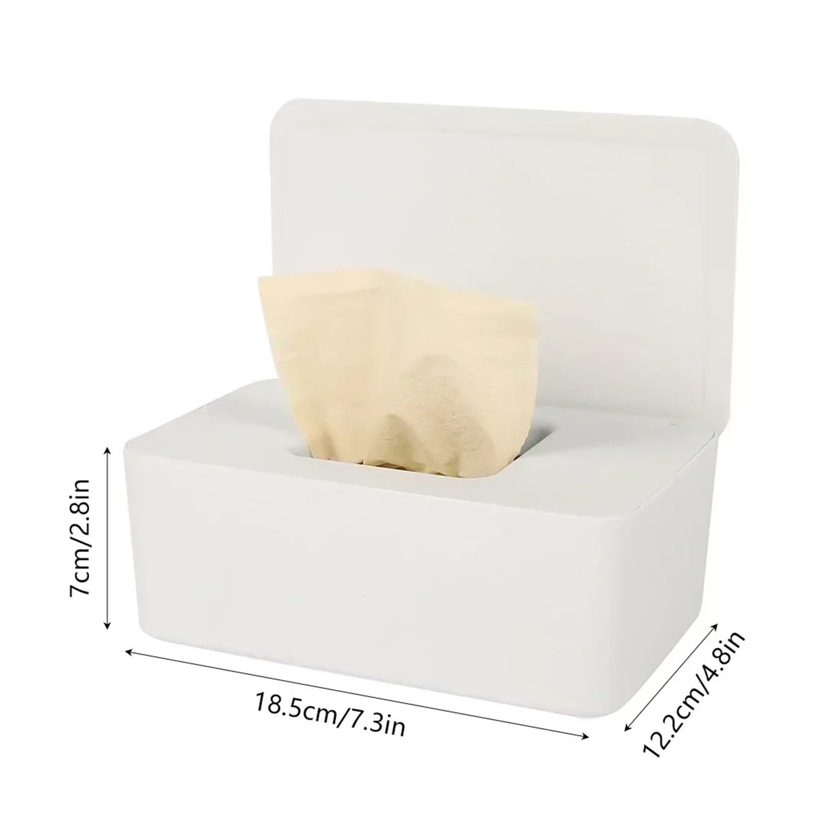 Heißer staubdichter Spender for Feuchttücherboxen, kompatibel mit Papier-Organizer for Zuhause, Auto, Büro(White)