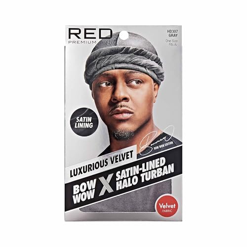 Image of Red by Kiss Bow Wow Premium Satin Mens Turban - Anti Breakage Moisture Retention, Stylish Soft Light Comfort Headwear
