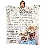 kuscheldecke flauschig, An Meine Tochter Personalisierte Nachricht Brief Geburtstag Geschenke Decke,Super weich Mikrofaser Flanelldecke, Mutter zu Tochter Positive Ermutigung und Liebe Tochter