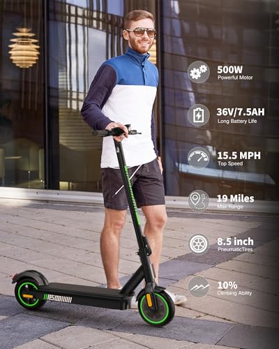 acer Electric Scooter for Adults, 500W Peak Motor, Max Speed