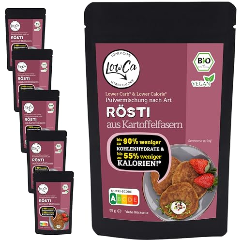 LOWER CARB KARTOFFELPRODUKTE | stark kohlenhydratreduziert = KETO| kalorienreduziert | protein- und ballaststoffreich | bio (6x Rösti)