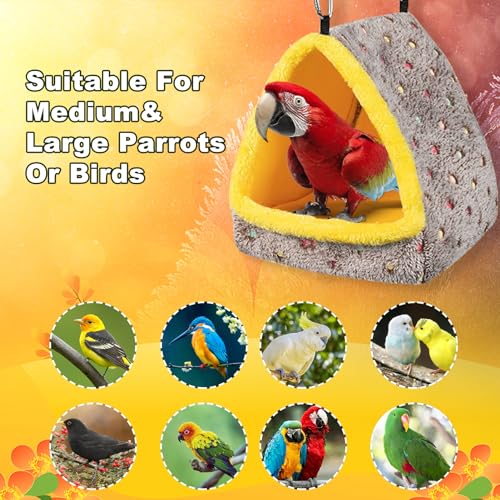 Casa de pássaro cama para gaiola de pelúcia para papagaio cobaia chinchila ouriço no inverno