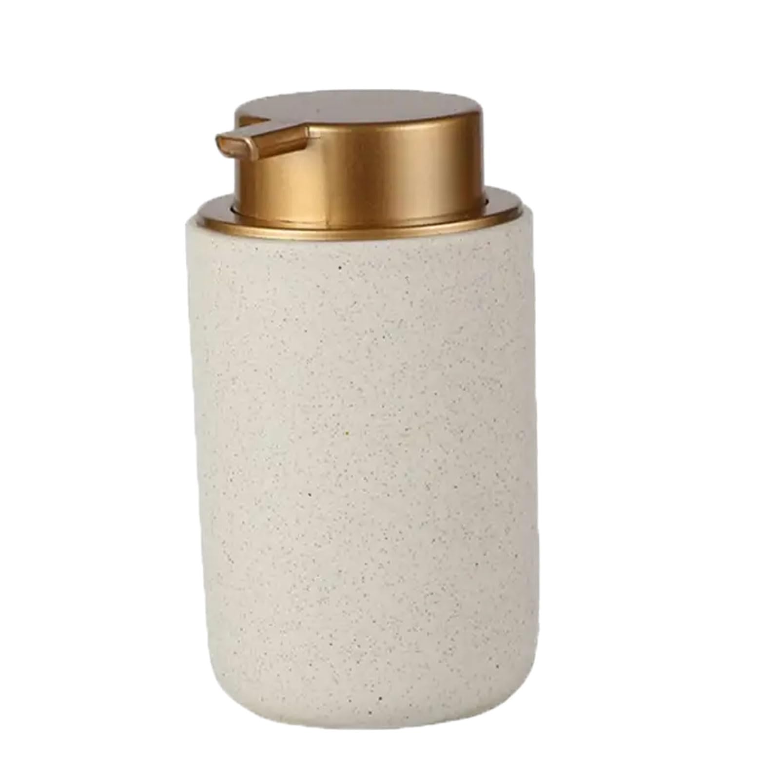 13.5oz Ceramic Soap Dispenser Elegant Countertop for Kitchen Sink, Home Bathroom, Washroom, Hotel(Beige B)