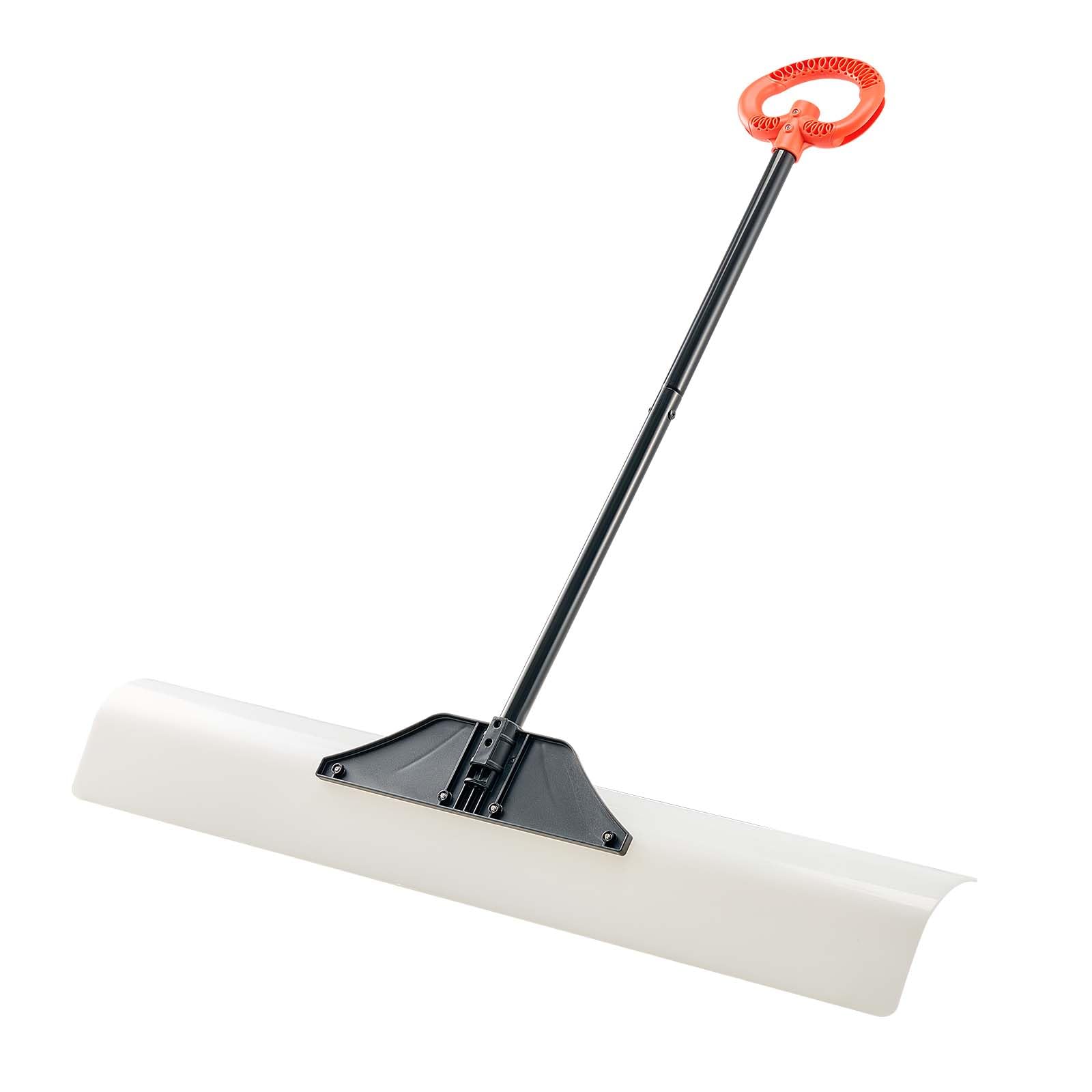 VEVOR Łopata do śniegu 122 cm z ergonomicznym uchwytem, zimowe łopatki z segmentowym uchwytem, pasek z metalową krawędzią, przenośne narzędzie do usuwania śniegu na podjazd, ogród