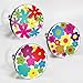 Produktbild StöpselSpaß Aufkleber für Waschbeckenstöpsel - Motiv: Flower-Power Design 3-3 Stück im Set