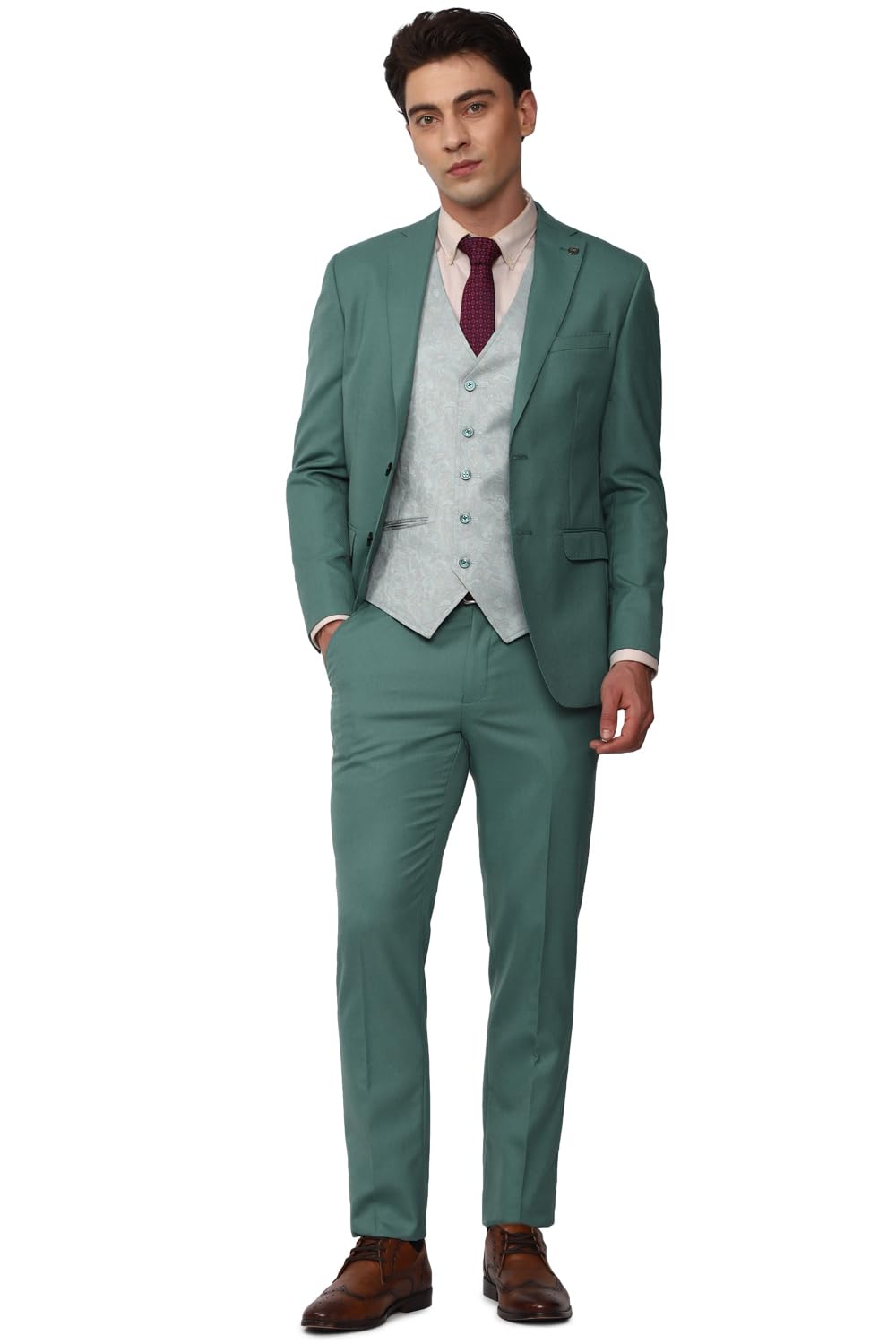 peter england Men Three Piece Suit-picture-44