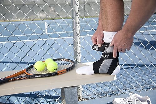 Ankle Support Brace for Men and Women, Medium Size, Right Foot - Black