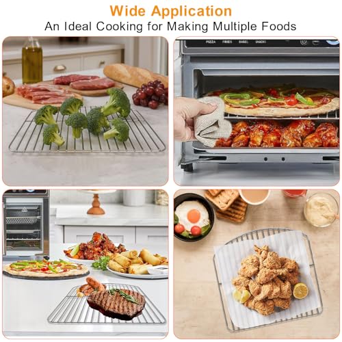 Image of Countertop Toaster Oven Wire Rack for BLACK+DECKER Crisp 'N Bake Air Fryer Toaster Oven, 12.4x12.2 IN Stainless Steel Food Grade Toaster Oven Accessories Replacement Parts, Dishwasher Safe