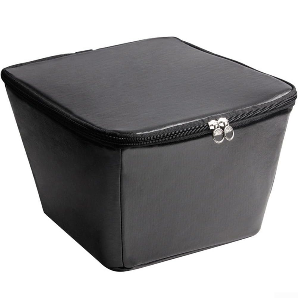 Dolvitrny Rainproof PU Leather Electric Bike Basket Liner Shockproof Dustproof Inner Storage Bag, Fit For Front Rear Scooter Cycle Hold Groceries Pets Tools(D)