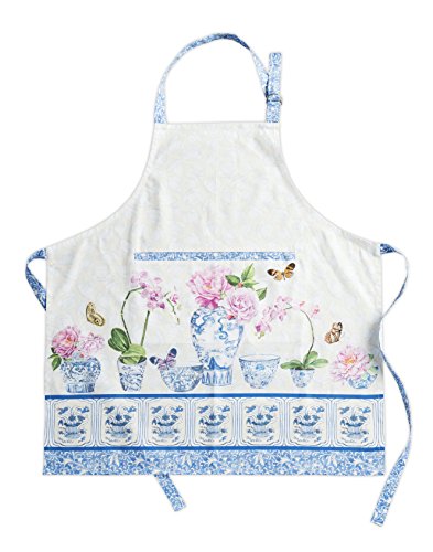Maison d' Hermine 100% Cotton 1-Piece Kitchen Apron for women with Pocket Chef Apron and Mothers Day Gifts