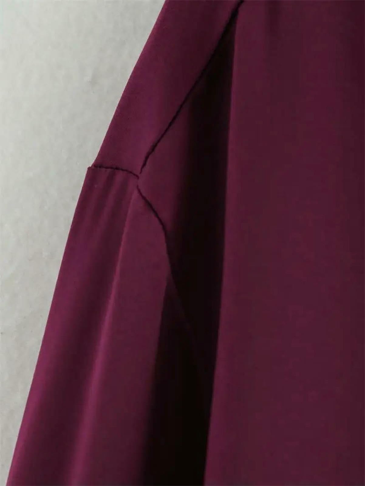 Camicia Donna Camicie Autunno Camicette Eleganti E Rilassate alla Moda per Le Vacanze Street Chic Youth Joker Primaverile-Bordeaux-m