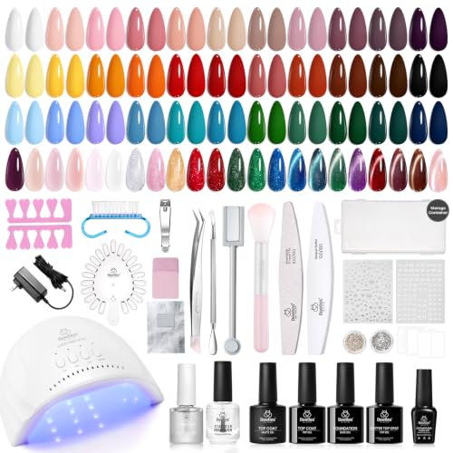 Image of Beetles Gel Nail Polish Kit with U V Light- 88 PCS 55 Colors Gel Polish Set