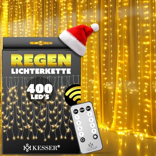 KESSER® LED Lichterkette 15m inkl. Fernbedienung mit 8 Modi & Timer,...