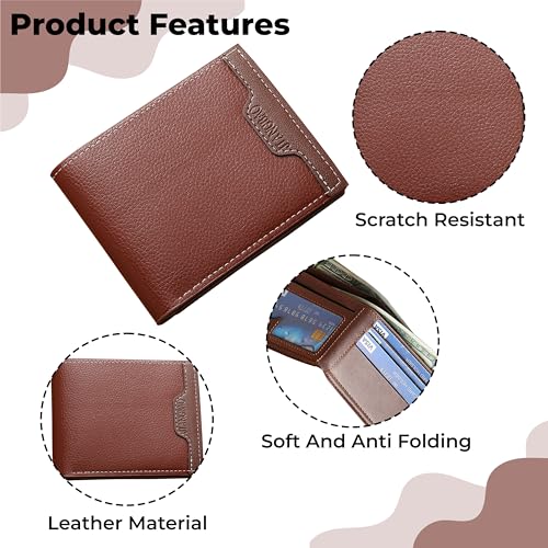 Image of Kraptick Mens Wallets: Slim Wallets for Men with Cardholder and Money Organizer (DMFP388)