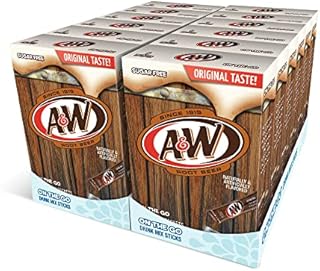 A&W, Root Beer – Powder Drink Mix -6 Count (Pack of 12) Sugar Free & Delicious, Makes 72 flavored water beverages