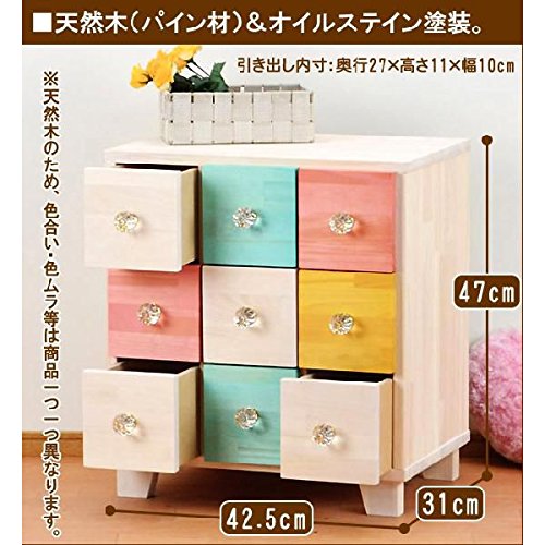 Amazon | 【工房直送】ほぼ完成品でお届け！ カラフルチェスト 9杯