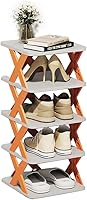 Vista 15 de Organizador de almacenamiento de zapatos de varias capas, zapatero estrecho y vertical, pequeño soporte vertical para zapatos, organizador