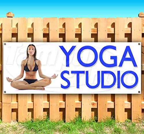 Yoga Studio Banner 13 oz Vinyl Single-Sided with Grommets