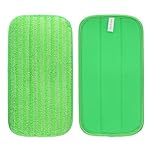 EasyByMall 2 Pack Microfiber Reusable Mop Pads for Swiffer Wet Jet, 12 Inch Green Refills for Hardwood, Tile, Laminate and Vinyl Floors