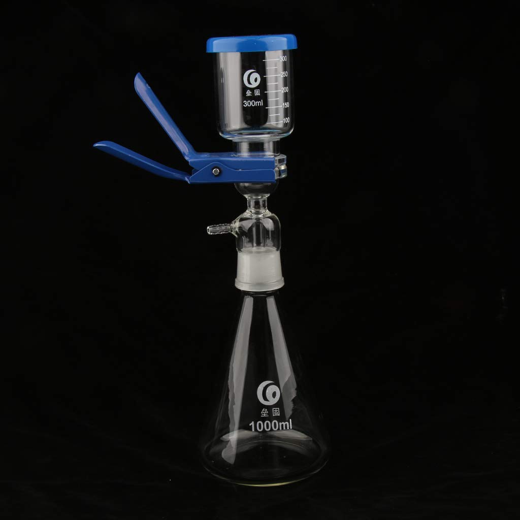 Aparato de filtración de laboratorio de 1000 ml con embudo y abrazadera