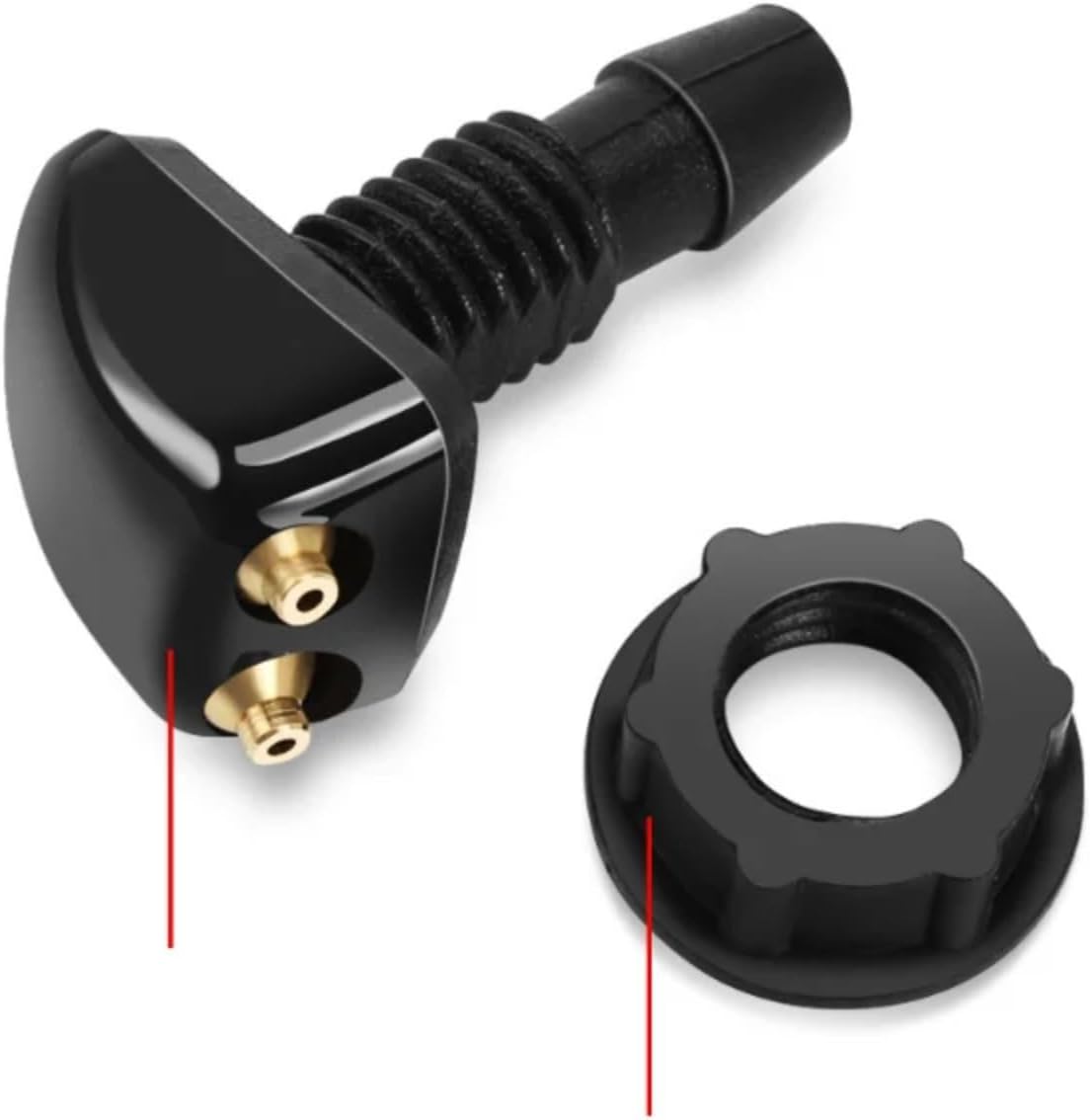 Replacement for For Mazda 2000 2001 2002 2003 2004 2005 2006-2017 Car Wiper Spray Nozzle Windshield Washer Water Sprayer Front Nozzles Kit Wiper Washer Jet