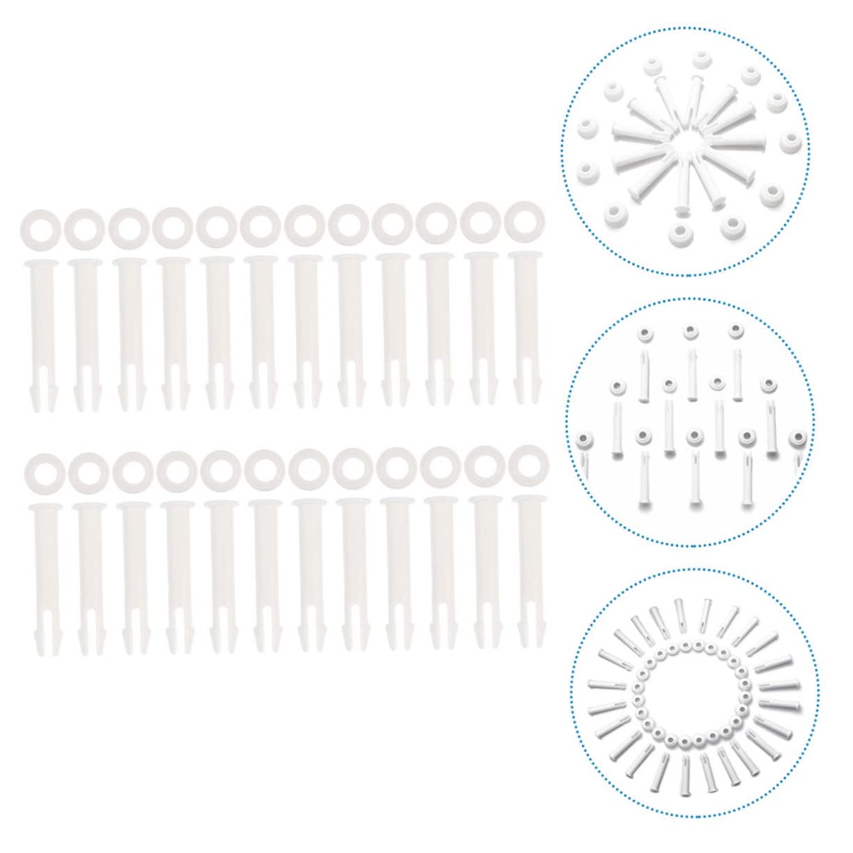 Toyvian 72piezas Conector De Piscina De Pasadores Plásticos para Repuestos De Accesorios De Piscina Desmontable Instalación y Reemplazo De Dañado o Perdido para Verano