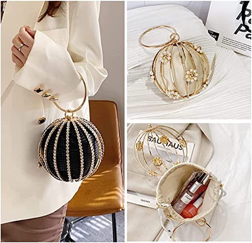 GRUBIFY Linda Bolsa Feminina Bola Redonda Feminina Bolsa Deslumbrante com Strass Bolsa para Festa de