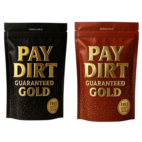 Zurjy 2-Pack Gold Paydirt Bundle Motherlode Mix & Eureka Reserve | Guaranteed Real Gold | Beginner & Prospector Panning Kit