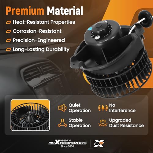 Image of maXpeedingrods HVAC Heater Blower Motor with Fan 700070 for Dodge Caravan 2001-2007, Grand Caravan 2001-2007 Replaces# 4885475AC, 4885475AB, PM9193