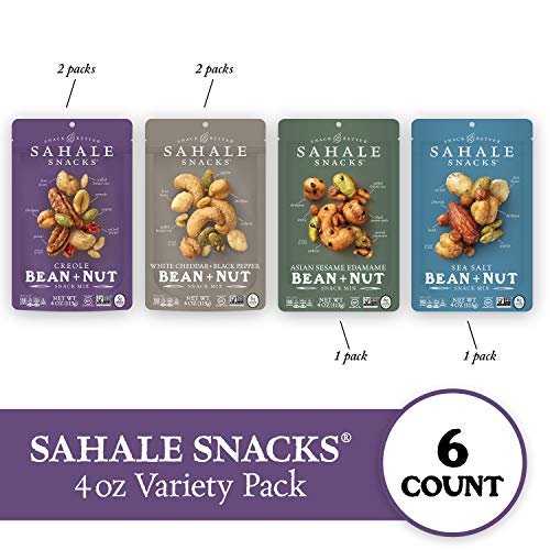 Sahale Snacks Bean + Nut Snack Mix Variety Pack, 4 Ounces (Pack Of 6) #TOP1