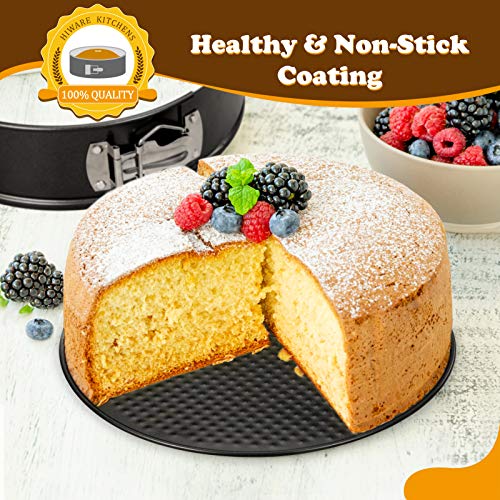 Image of HIWARE 8 Inch Non-stick Springform Pan with Removable Bottom - Leakproof Cheesecake Pan