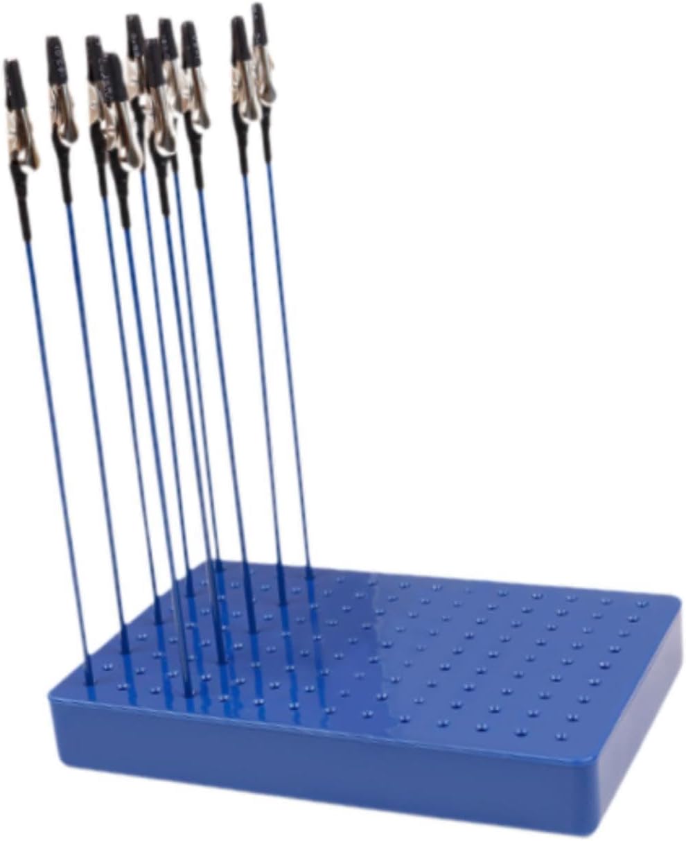 Yiju 10 Pieces Painting Clamp Model Building Clip Brush Painting Stand Base Non Slip PP Material Suitable for Model Making Crafting Workshop Use, Blue 10 Clips