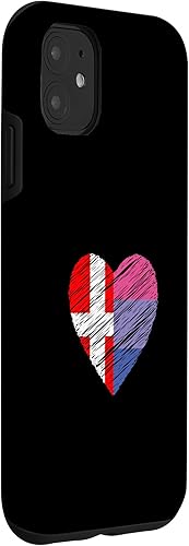 Miniatura 9 de iPhone 13 Pro LGBTQ Denmark Bi Pride Heart for Bi Bisexual Love LGBT Case