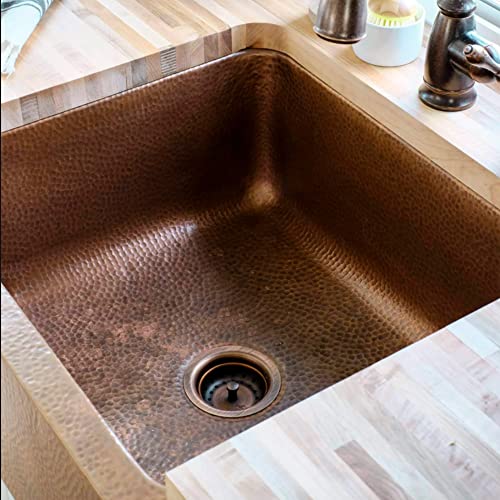 Lange Copper 25" Single Bowl Farmhouse Apron Kitchen Sink #TOP2