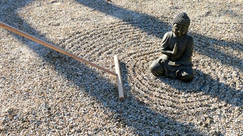 BangBangDa Ancinho de Jardim Zen Grande Ao Ar Livre-Ferramenta de Alisamento de Areia de Jardim Japo