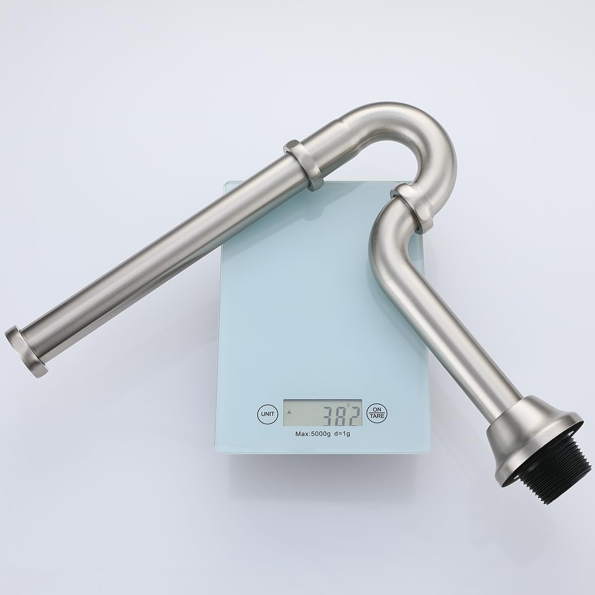 RANDOM RD83555BN-L - Trampa para fregadero de baño en forma de U de 1-1/4 pulgadas con tubo de extensión de junta deslizante, botella de drenaje de residuos de altura ajustable, kit de trampa en P