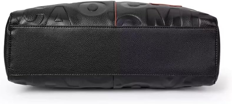 AIDRANI Women's Layer Cowhide Handbag with Soft Leather Broadband Large Capacity Business Bucket Shoulder with Letter - Image 5