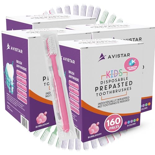 Brosse à dents jetables pré-collées pour enfants emballées individuellement