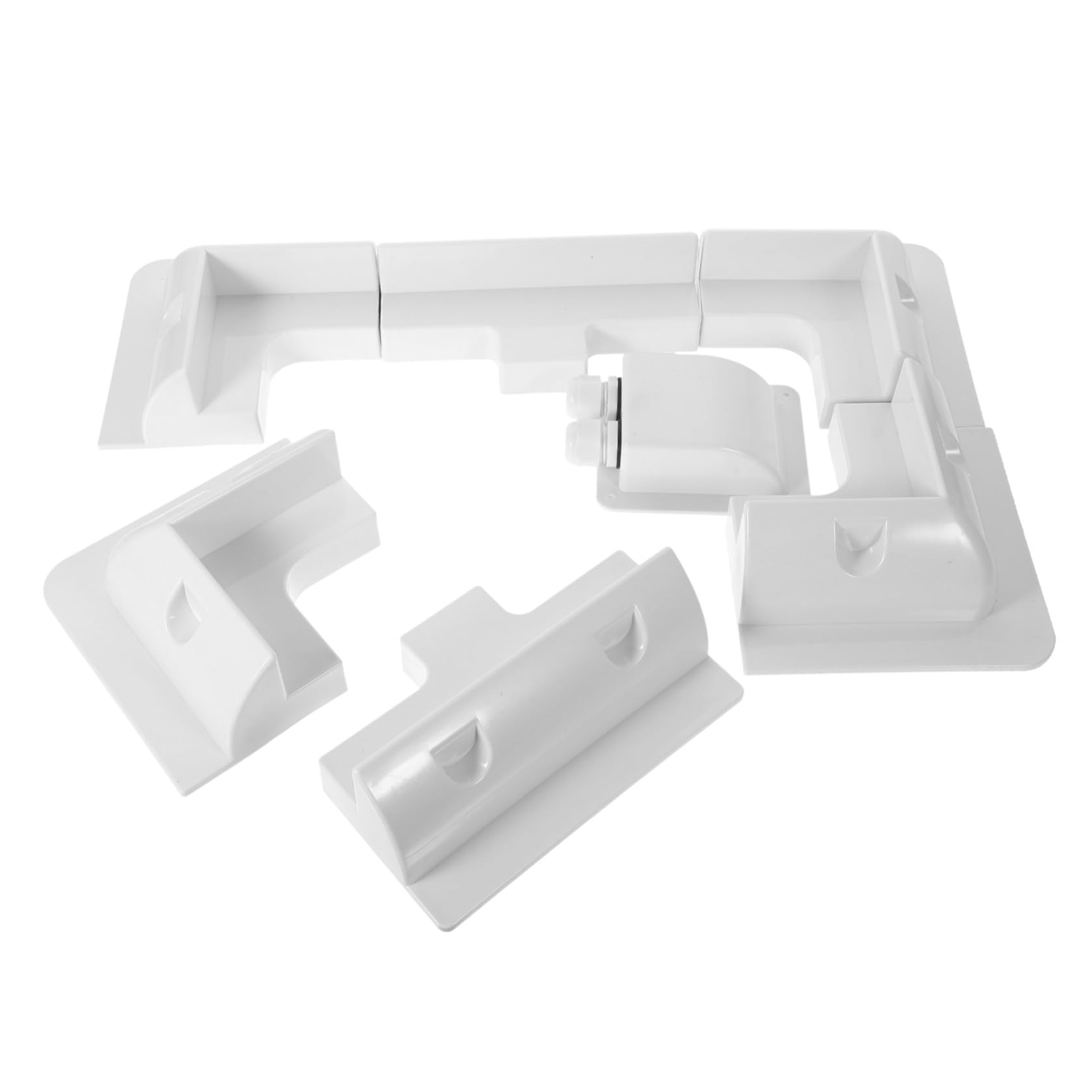 Soporte para Panel Solar Blanco 7 Piezas Abs para Remolques Rv | Montaje Exterior para Embarcaciones, Instalación sin Taladro, Estructura Robusta y Estable, Acabado Moderno