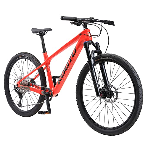 KOOTU Carbon Mountain Bike, DECK6.1 Youth/Adult 12 Speeds Hardtail MTB with Shimano M6100 Altus Kits 27.5/29 inch Wheels